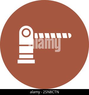 Parking barrier Vector Icon Design Illustration Stock Vector