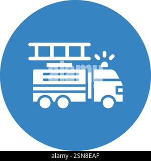 Fire truck Vector Icon Design Illustration Stock Vector