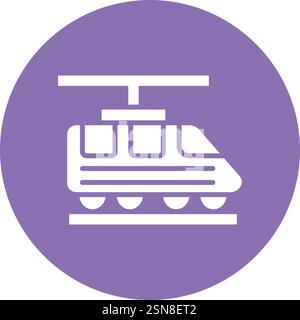 Electric train Vector Icon Design Illustration Stock Vector