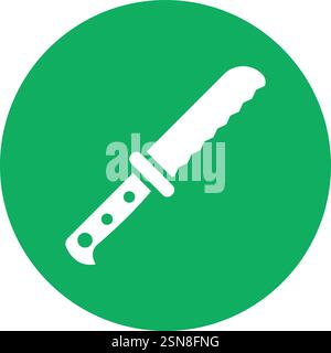 Bread Knife Vector Icon Design Illustration Stock Vector