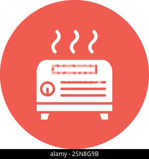 Toaster Vector Icon Design Illustration Stock Vector