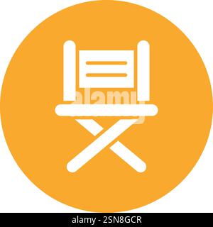 Director chair Vector Icon Design Illustration Stock Vector