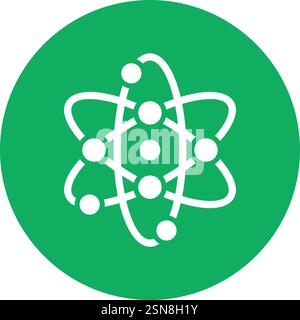 Atom Vector Icon Design Illustration Stock Vector