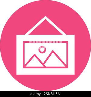 Pictures Vector Icon Design Illustration Stock Vector
