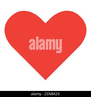 Heart Isolated on White Background - Vector Design Stock Vector