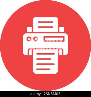 Printer Vector Icon Design Illustration Stock Vector