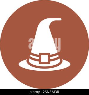 Witch hat Vector Icon Design Illustration Stock Vector