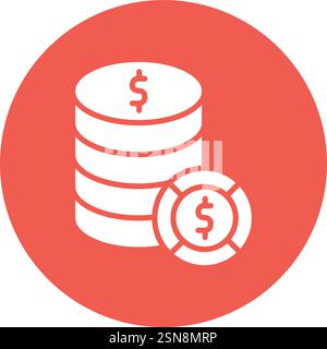 Dollar stack Vector Icon Design Illustration Stock Vector