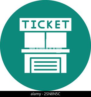 Ticket office Vector Icon Design Illustration Stock Vector