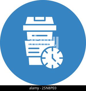 Coffee Time Vector Icon Design Illustration Stock Vector