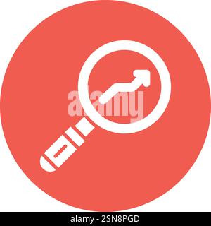 Search graph Vector Icon Design Illustration Stock Vector