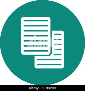 Copy Vector Icon Design Illustration Stock Vector