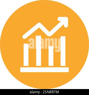 Bar graph Vector Icon Design Illustration Stock Vector