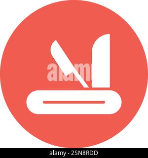 Swiss army knife Vector Icon Design Illustration Stock Vector