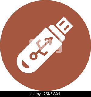 Usb Vector Icon Design Illustration Stock Vector