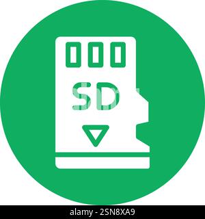 Memory card Vector Icon Design Illustration Stock Vector
