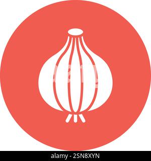 Onion Vector Icon Design Illustration Stock Vector
