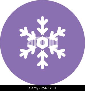 Snowflake Vector Icon Design Illustration Stock Vector