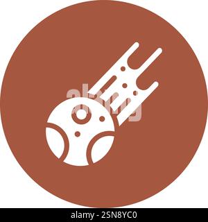 Meteor Vector Icon Design Illustration Stock Vector