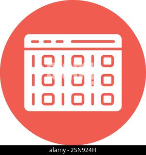 Binary Code Vector Icon Design Illustration Stock Vector
