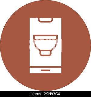 Mobile recipe Vector Icon Design Illustration Stock Vector