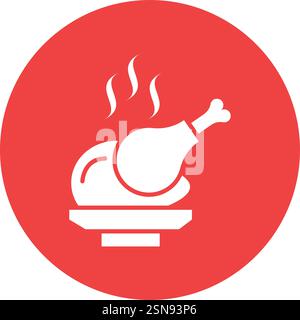 Fried chicken Vector Icon Design Illustration Stock Vector