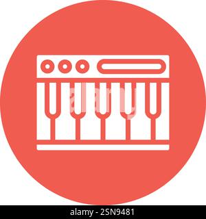 Piano Vector Icon Design Illustration Stock Vector