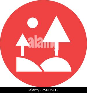 Landscape Vector Icon Design Illustration Stock Vector