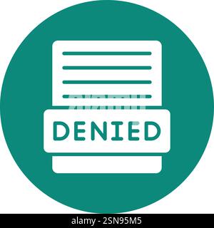 Denied Vector Icon Design Illustration Stock Vector