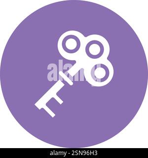 Key Vector Icon Design Illustration Stock Vector