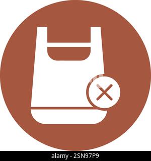 No plastic bag Vector Icon Design Illustration Stock Vector