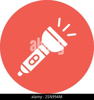 Flashlight Vector Icon Design Illustration Stock Vector