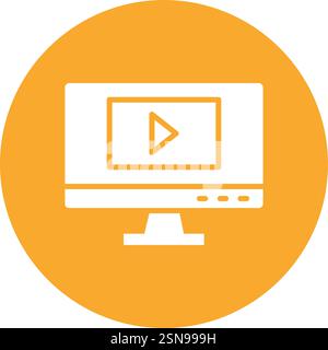Play button Vector Icon Design Illustration Stock Vector