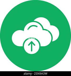 Cloud Upload Vector Icon Design Illustration Stock Vector