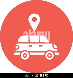 Car service location Vector Icon Design Illustration Stock Vector