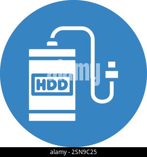 External hard drive Vector Icon Design Illustration Stock Vector