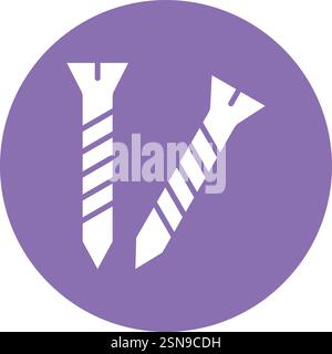 Screw Vector Icon Design Illustration Stock Vector