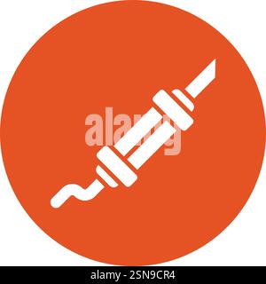 Exhaust pipe Vector Icon Design Illustration Stock Vector