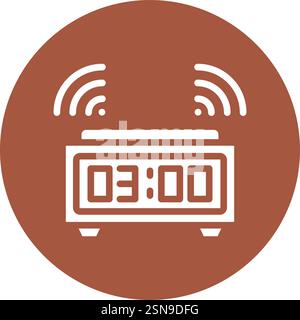 Digital alarm clock Vector Icon Design Illustration Stock Vector