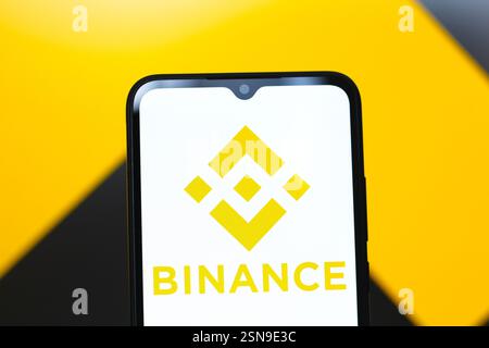 Canada. 13th Feb, 2025. In this photo illustration, the Binance logo is seen displayed on a smartphone screen. (Credit Image: © Thomas Fuller/SOPA Images via ZUMA Press Wire) EDITORIAL USAGE ONLY! Not for Commercial USAGE! Stock Photo
