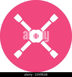 Lug wrench Vector Icon Design Illustration Stock Vector