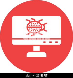 Cyber Attack Vector Icon Design Illustration Stock Vector