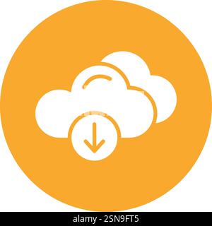 Cloud Download Vector Icon Design Illustration Stock Vector