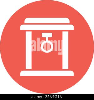 Torii Gate Vector Icon Design Illustration Stock Vector