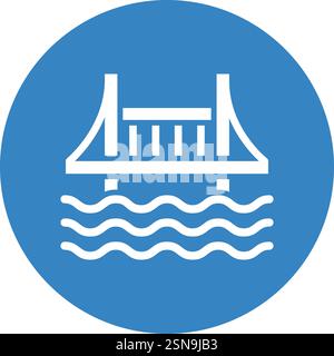Bridge Vector Icon Design Illustration Stock Vector