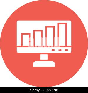 Bar Chart Vector Icon Design Illustration Stock Vector
