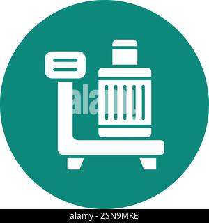 Luggage Scan Vector Icon Design Illustration Stock Vector