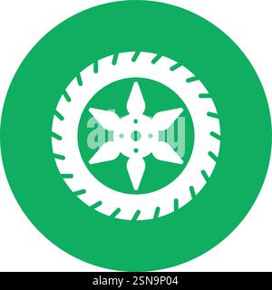 Wheel Vector Icon Design Illustration Stock Vector