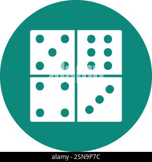 Domino Vector Icon Design Illustration Stock Vector