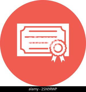 Certificate Vector Icon Design Illustration Stock Vector
